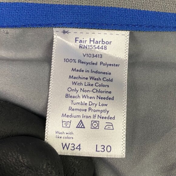Fair Harbor Pants Men's 34 x 30 Measures 36 x 29.5 Grey The Compass Pants - Picture 8 of 14